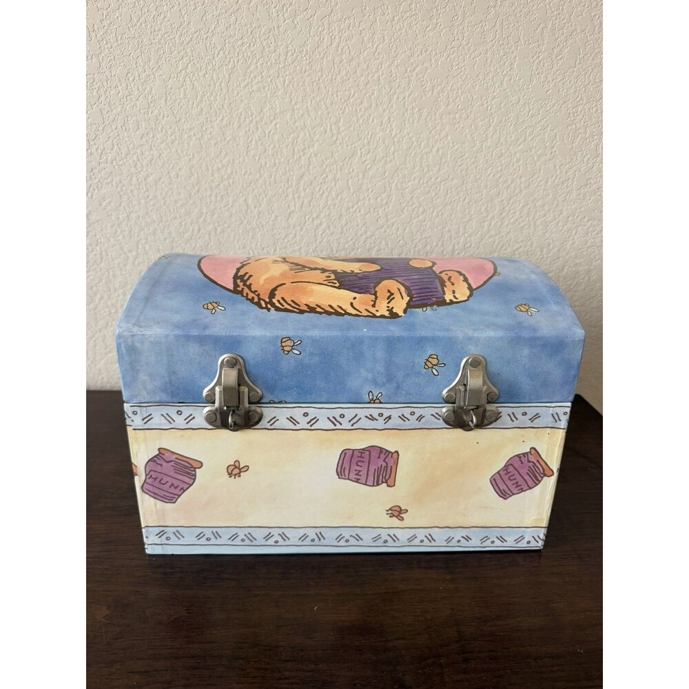 Classic Winnie The Pooh Storage Trunk Chest Box Vintage GUC